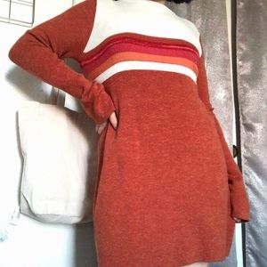 Free People orange Sweater Dress